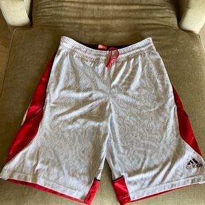 Adidas men’s Sz Small red&gray basketball shorts